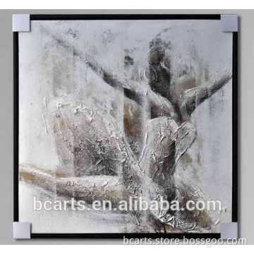 Beautiful ballet abstract dancers canvas painting , girl oil painting for ready to hang